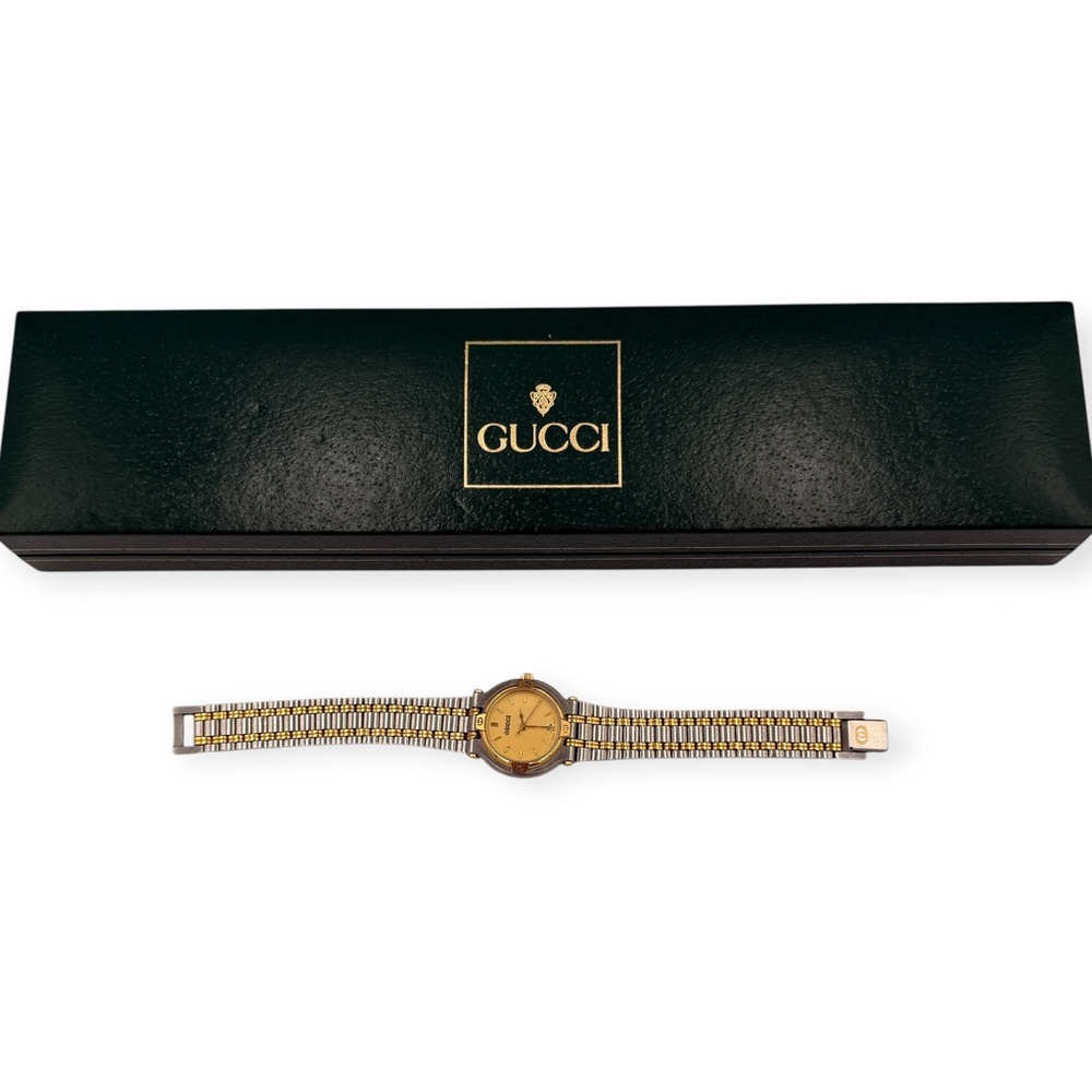 GUCCI 9000L Vintage Two-Tone Date Watch | COA Included - Picture 12 of 14
